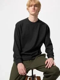 Blødt strikket fleece-T-shirt til mænd