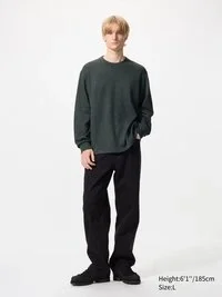 Blødt strikket fleece-T-shirt til mænd