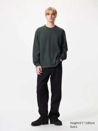 Blødt strikket fleece-T-shirt til mænd