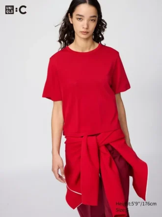 Boxy strikket T-shirt til kvinder