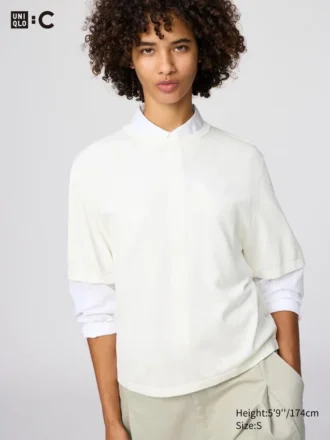Boxy strikket T-shirt til kvinder