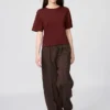 Boxy strikket T-shirt til kvinder