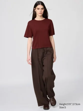 Boxy strikket T-shirt til kvinder