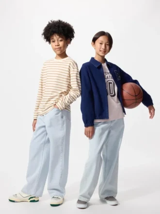 Børnejeans med bred, lige pasform