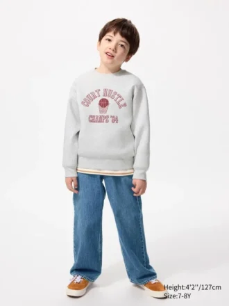 Børnejeans med bred, lige pasform