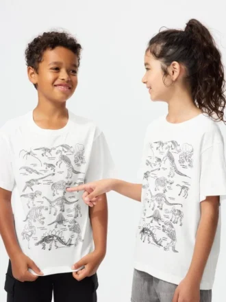 Børnets T-shirt med grafisk print af Jason Polan UT