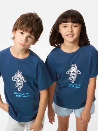 Børnets T-shirt med grafisk print af Jason Polan UT