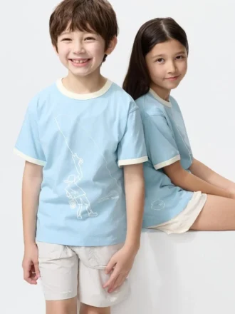 Børnets T-shirt med grafisk print af Jason Polan UT