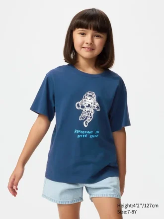Børnets T-shirt med grafisk print af Jason Polan UT