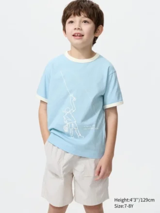 Børnets T-shirt med grafisk print af Jason Polan UT