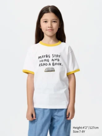 Børnets T-shirt med grafisk print af Jason Polan UT