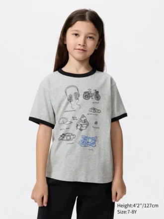 Børnets T-shirt med grafisk print af Jason Polan UT