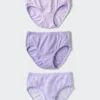 Børneundertøj i stretchbomuld | 3 par | Blomster
