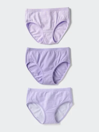 Børneundertøj i stretchbomuld | 3 par | Blomster