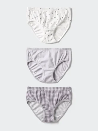 Børneundertøj i stretchbomuld | 3 par | Kirsebær