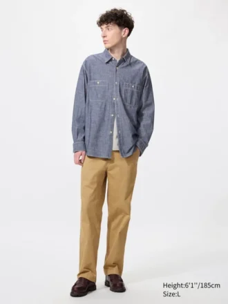Chambray-overshirt til mænd