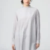 Dameskjorte med opretstående krave | Langærmede T-shirts