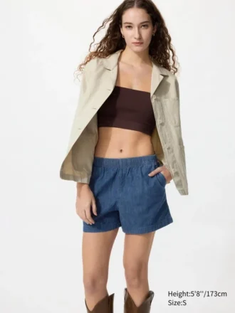 Easy shorts i bomuld til kvinder | Denim