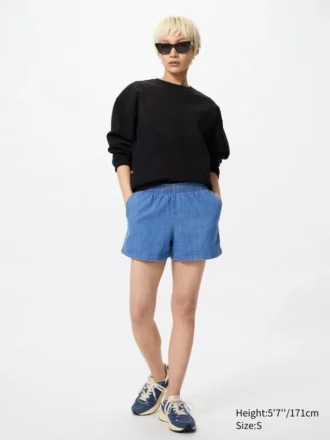 Easy shorts i bomuld til kvinder | Denim