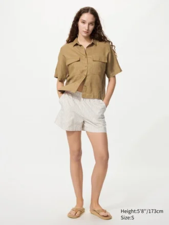 Easy shorts i bomuld til kvinder | Stribet