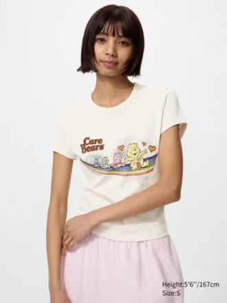 Grafisk T-shirt til kvinder med muntert motiv