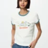 Grafisk T-shirt til kvinder med muntert motiv