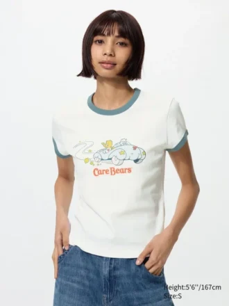 Grafisk T-shirt til kvinder med muntert motiv