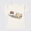 Grafisk T-shirt til kvinder med muntert motiv