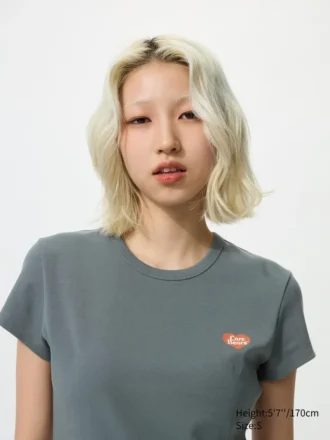 Grafisk T-shirt til kvinder med muntert motiv