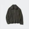 Halv-zip pullover-skjorte i børstet jersey til kvinder