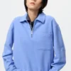 Halv-zip sweatshirt til kvinder