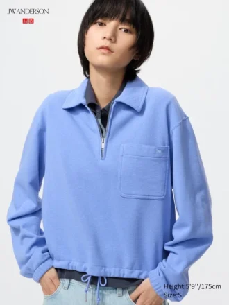 Halv-zip sweatshirt til kvinder