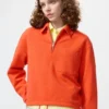 Halv-zip sweatshirt til kvinder