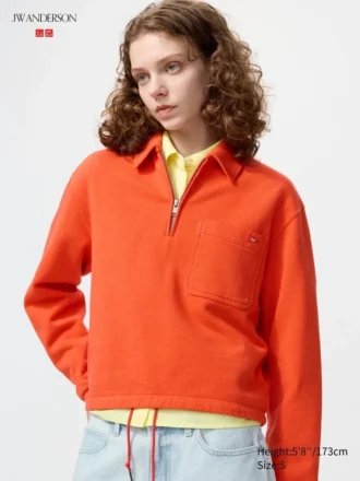 Halv-zip sweatshirt til kvinder