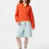 Halv-zip sweatshirt til kvinder