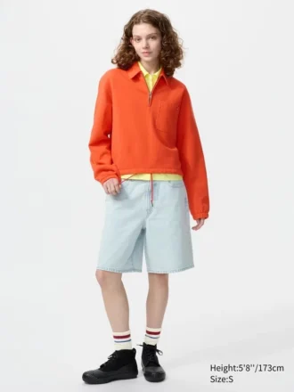 Halv-zip sweatshirt til kvinder
