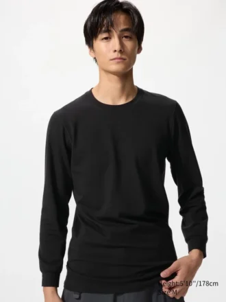 HEATTECH-bomuldst-shirt til mænd | Ekstra varm