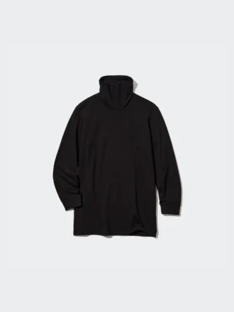 Heattech Cotton langærmede T-shirts med Rullekraver til mænd (ekstra varm) (2022-udgave)