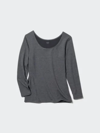 HEATTECH-T-shirt i bomuld til kvinder | Ekstra varm | Rund hals