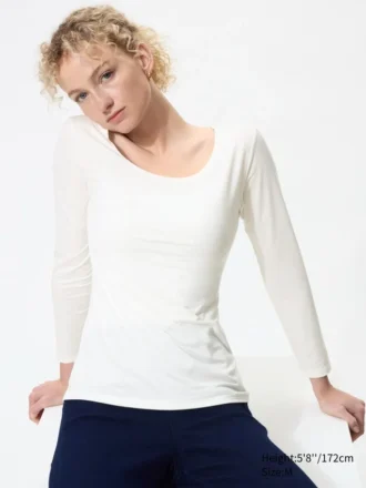 HEATTECH-T-shirt til kvinder | Rund hals