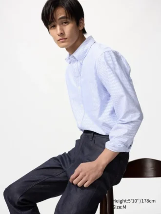 Herre-skjorte i Oxford-slim fit | Stribet