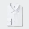 Herre-skjorte i super strygefri jersey, slim fit | Almindelig krave | Stribet