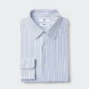 Herre-slimfit-skjorte i super strygefri jersey | Stribet