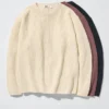 Herre-sweater med rund hals