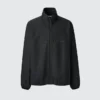 Herreblouson i børstet jersey med lynlås