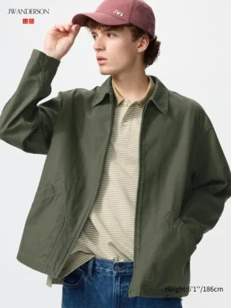 Herreblouson med lynlås