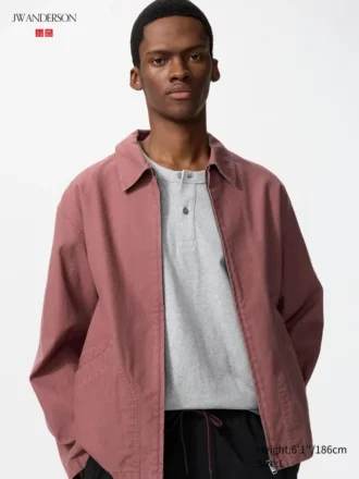Herreblouson med lynlås