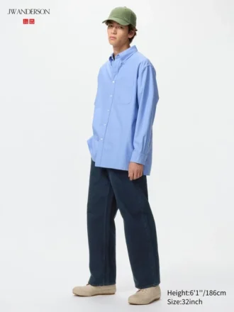 Herrejeans i bred, lige pasform