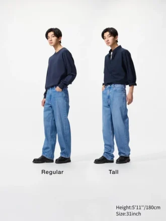 Herrejeans med bred, lige pasform | Tall
