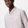 Herreskjorte i bredvævet stof | Button-down | Ternet